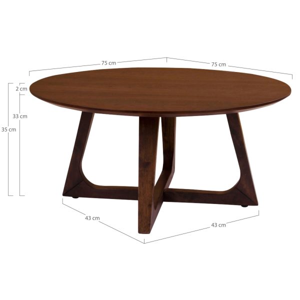 Hellerup Coffee Table - Coffee table in walnut veneer Ã˜ 75 cm - Afbeelding 4