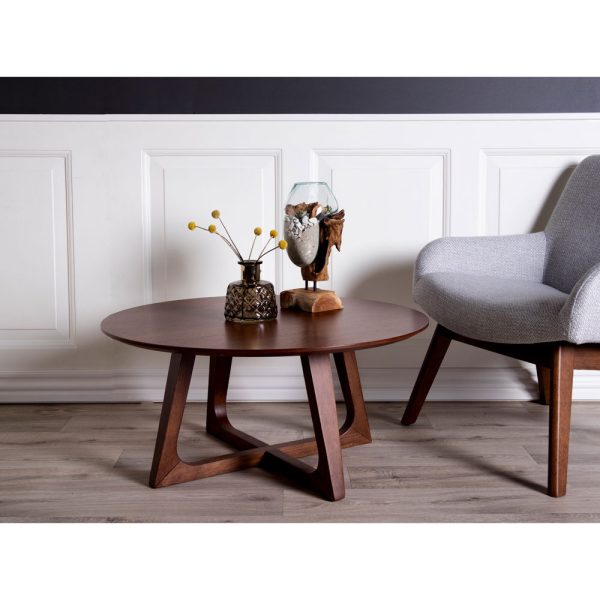 Hellerup Coffee Table - Coffee table in walnut veneer Ã˜ 75 cm - Afbeelding 5