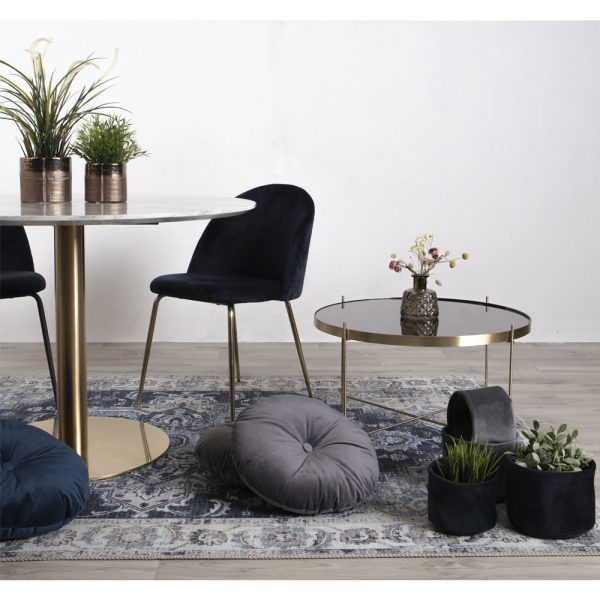 Venezia Coffee Table - Coffee table in brass colored steel with glass Ã¸70xh40cm - Afbeelding 5