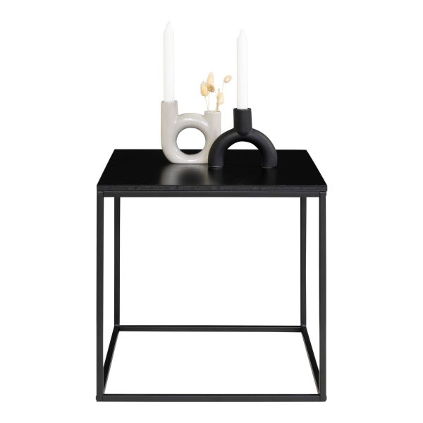 Vita Sidetable - Side table with black frame and black top 45x45x45 cm - Afbeelding 4