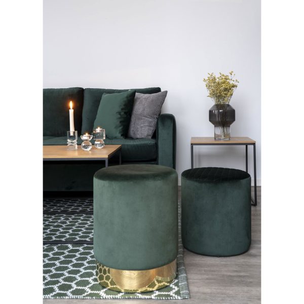 Vita Sidetable - Side table with black frame and oak look top 45x45x45 cm - Afbeelding 2