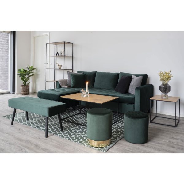 Vita Coffee Table - Coffee table with black frame and oak look top 90x60x45 cm - Afbeelding 2