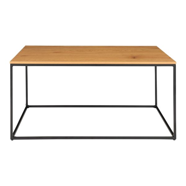 Vita Coffee Table - Coffee table with black frame and oak look top 90x60x45 cm - Afbeelding 5