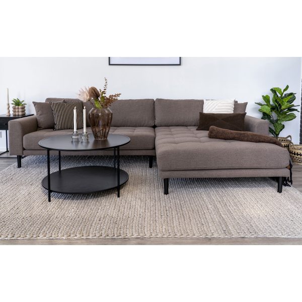 Vita Coffee Table - Round coffee table with black frame and black tops Ã¸80x45 cm - Afbeelding 2