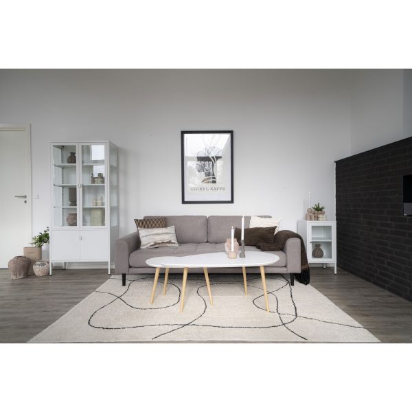Vado Coffee Table - Coffee table, white with natural legs, 60x110x45 cm - Afbeelding 2