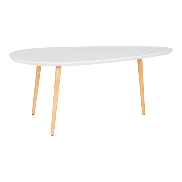 Vado Coffee Table - Coffee table, white with natural legs, 60x110x45 cm - Afbeelding 3