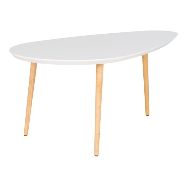 Vado Coffee Table - Coffee table, white with natural legs, 60x110x45 cm - Afbeelding 4