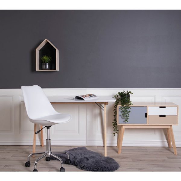 Vojens Desk - Desk in white and natural - Afbeelding 2