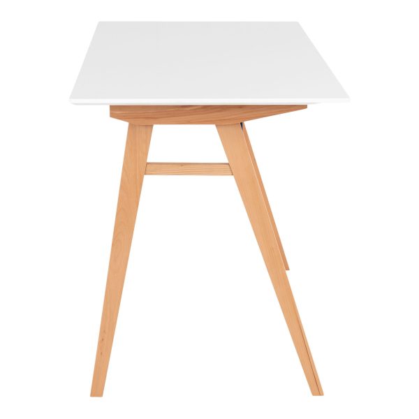 Vojens Desk - Desk in white and natural - Afbeelding 4