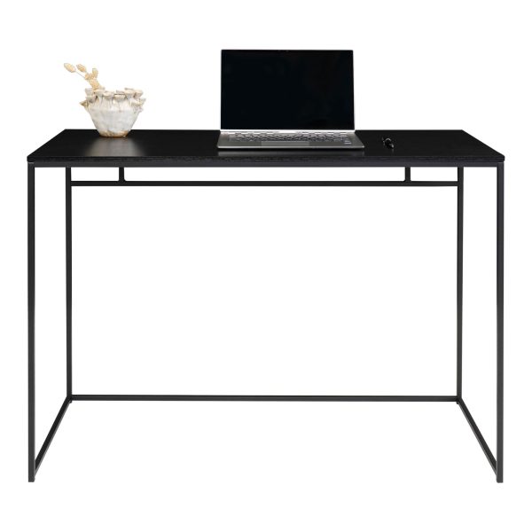 Vita Desk - Desk with black frame and black top 100x45x75 cm - Afbeelding 4