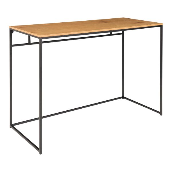 Vita Desk - Desk with black frame and oak look top 100x45x75 cm - Afbeelding 3