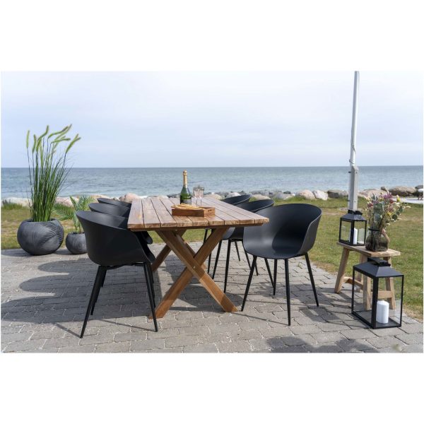Roda Dining Chair - Chair in black with black legs (set of 2) - Afbeelding 2