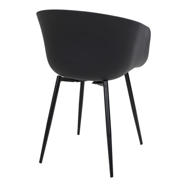 Roda Dining Chair - Chair in black with black legs (set of 2) - Afbeelding 5