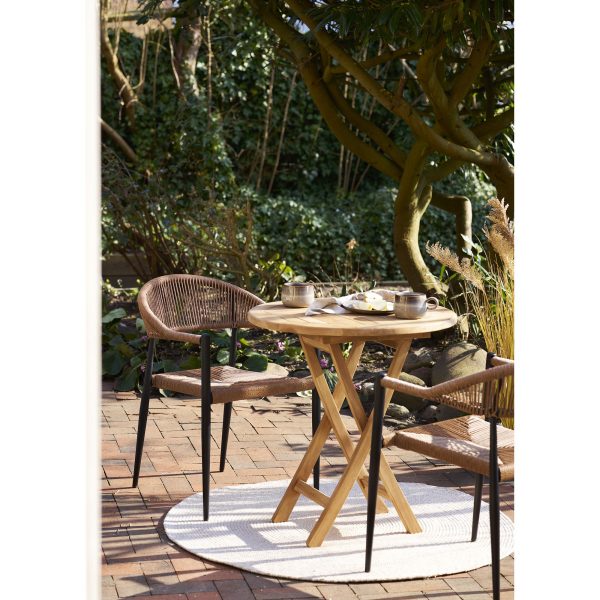 Oviedo Teak Dining Table - Dining table in teak Ã˜70x75cm - Afbeelding 2