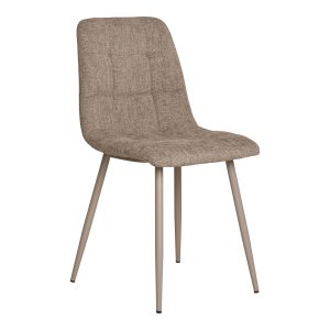 Dining chair, fabric, grey with grey legs, HN1272 (set of 2)