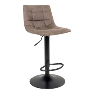 Middelfart Bar Chair - Bar chair in light brown with black legs (set of 2)