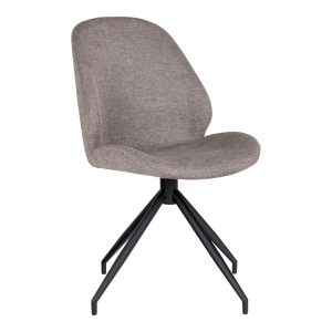 Monte Carlo Dining Chair - Dining Chair with swivel base, stone with black legs, HN1030 (set of 2)