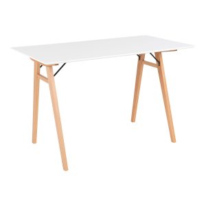 Vojens Desk - Desk in white and natural