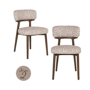 Eetkamerstoel Basker natural geo (Set van 2)